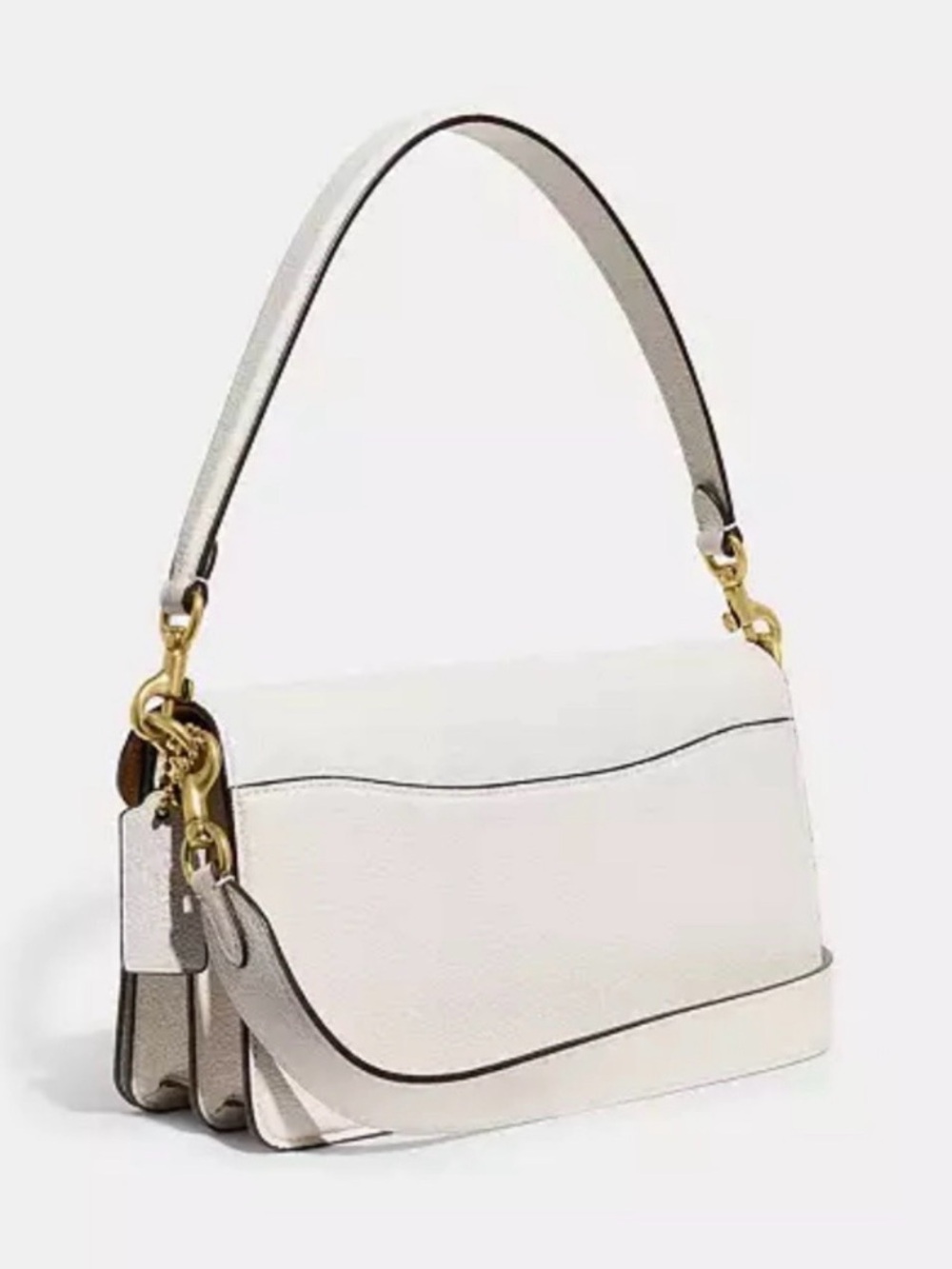 COACH 73995 Crossbody TABBY SHOULDER BAG 26 Handbag 2WAY Chalk White Leather - Picture 9 of 13